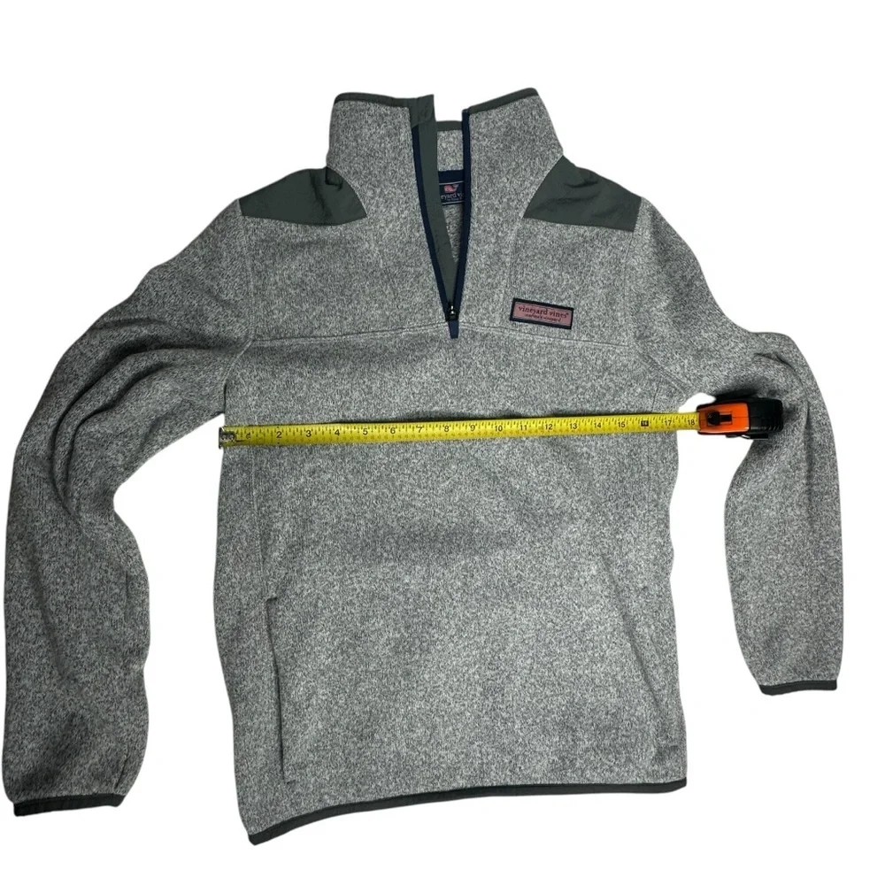 Boys Vineyard Vines 1/4 Zip Knit Sherpa Sweater Jacket L